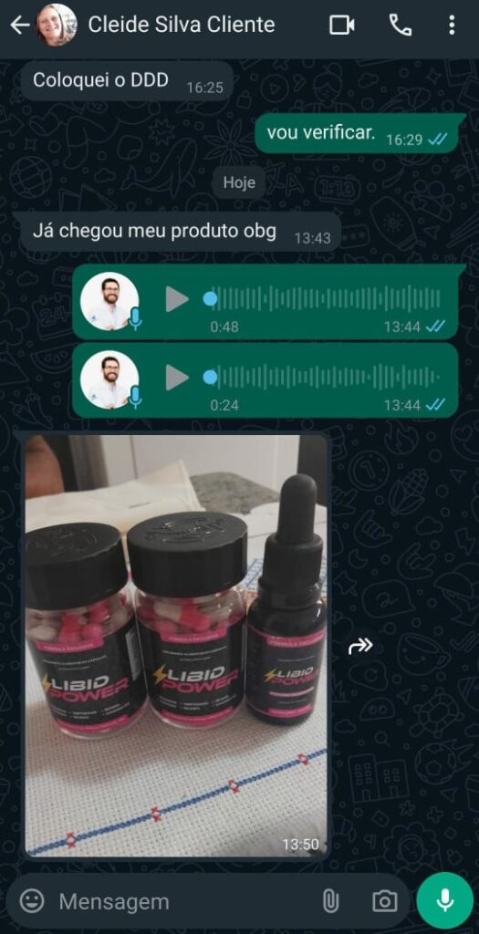 Depoimento real de cliente satisfeita com os efeitos do suplemento para libido feminino Libid Power.